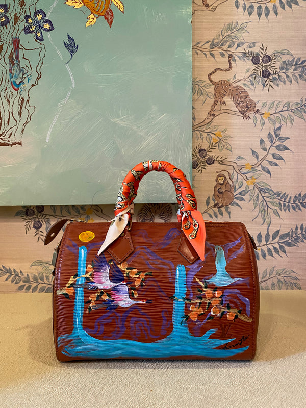 Cranes and Peaches of Immortality on Louis Vuitton