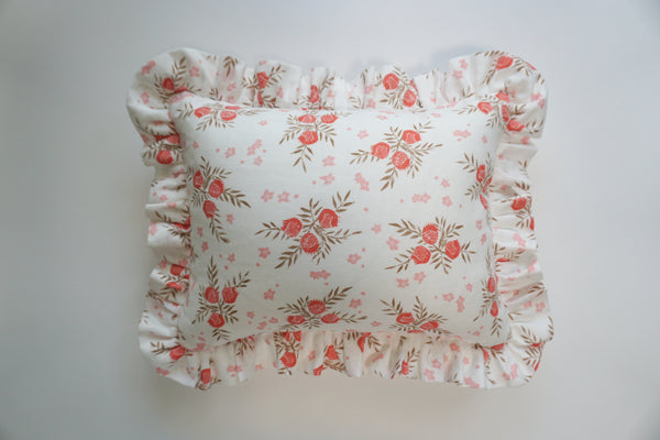 Ruffle Lumbar Pillow Pomegranate Strawberry