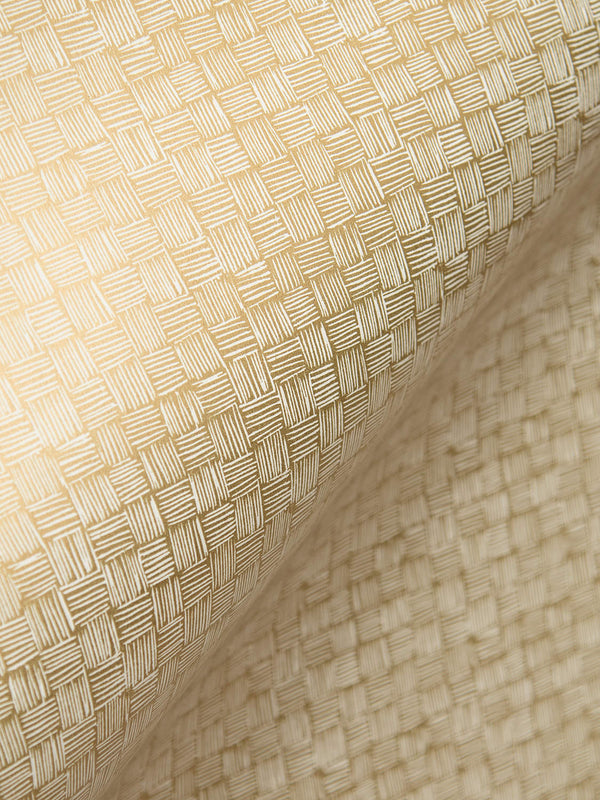 Woven Wallpaper in Gold