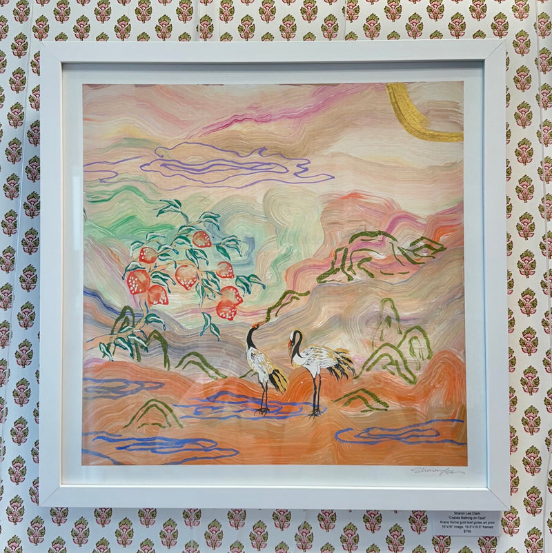 Size Small with White Frame with Gold Leaf