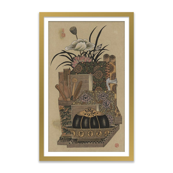 Korean Scholar Still Life A Art Print