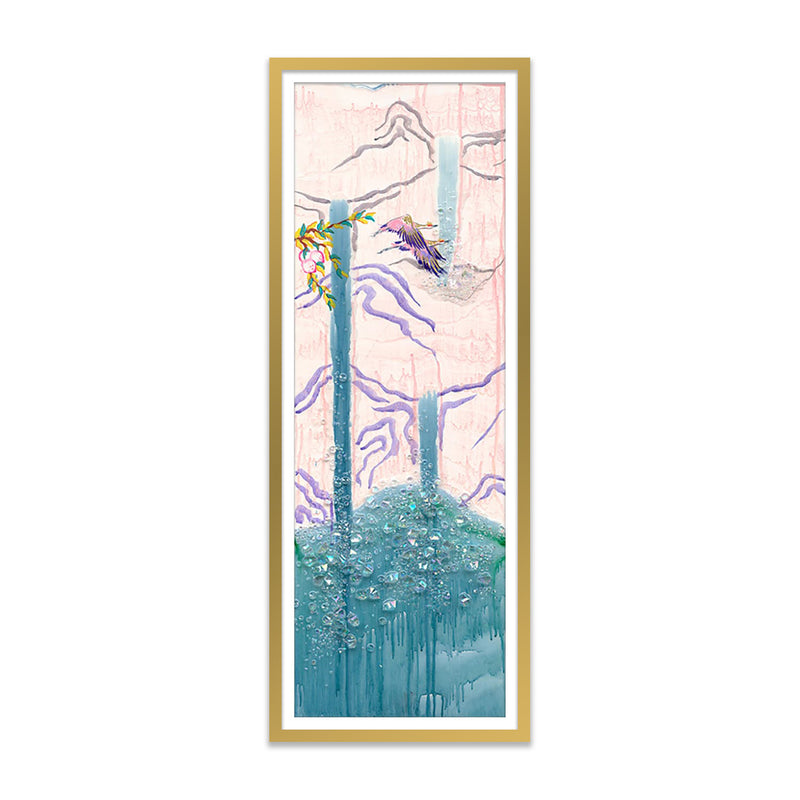 Migration of 10 Cranes Day C Art Print