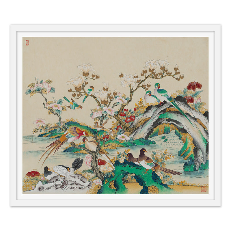 Mythical Birds Traditional Landscape