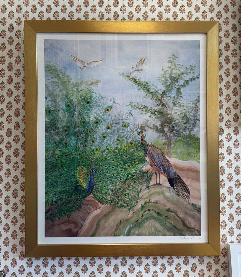 Size Small with Gold Leaf with Gold Frame