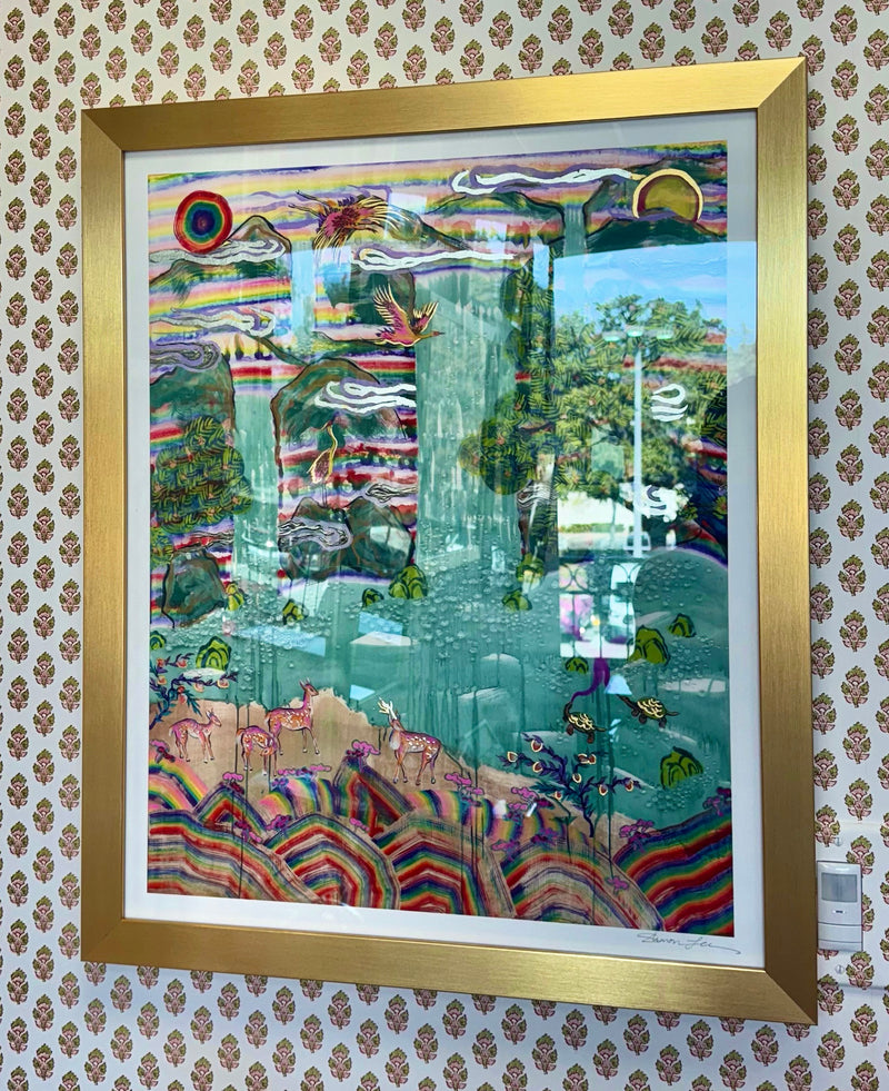 Size Small with Gold Leaf with Gold Frame
