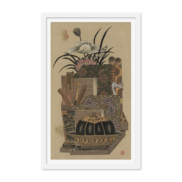 Korean Scholar Still Life A Art Print