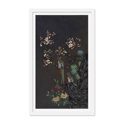 Pair of Mythical Parrots Night Art Print