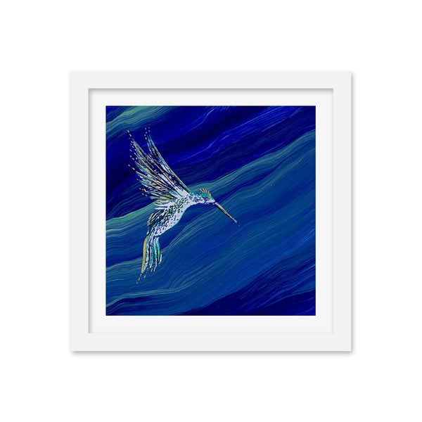 Mythical Hummingbird in Lapis Art Print