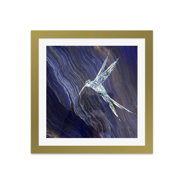 Mythical Hummingbird in Galaxy Art Print