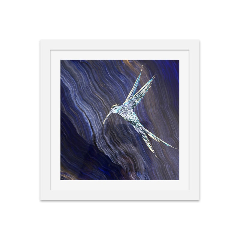 Mythical Hummingbird in Galaxy Art Print