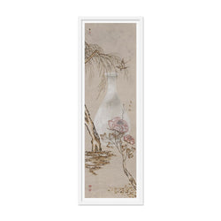 Bird and Peony Flowers with Korean Vase Art Print