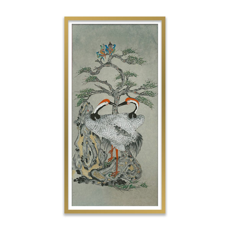 Pair of Traditional Cranes Art Print