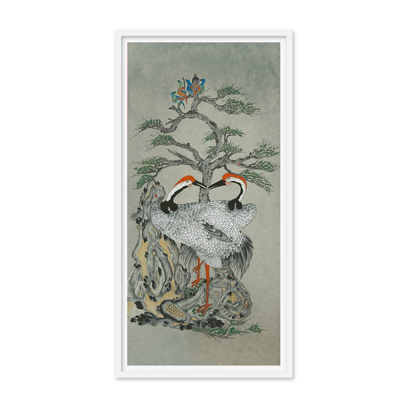 Pair of Traditional Cranes Art Print