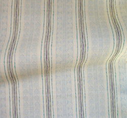 Block Print Stripe Grasscloth Wallpaper in Blueberry