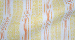 Block Print Stripe Wallpaper in Saffron