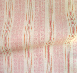 Block Print Stripe Grasscloth Wallpaper in Strawberry