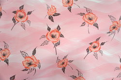 Painted Poppy Wallpaper in Strawberry