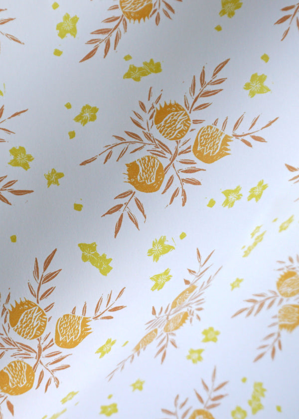 Pomegranate Wallpaper in Saffron