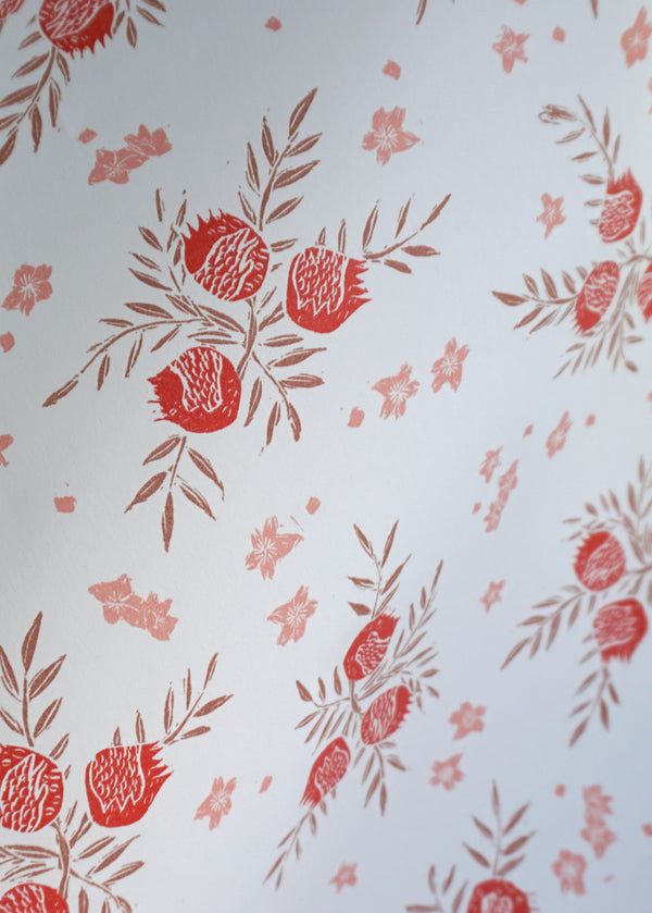 Pomegranate Wallpaper in Strawberry