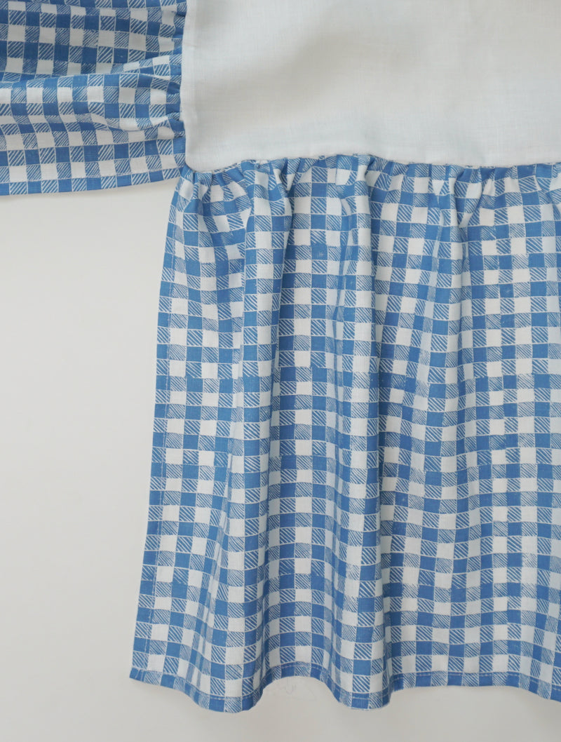 Ruffle Crib Skirt Gingham Blue