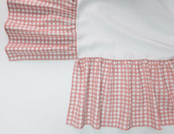 Ruffle Crib Skirt Gingham Pink