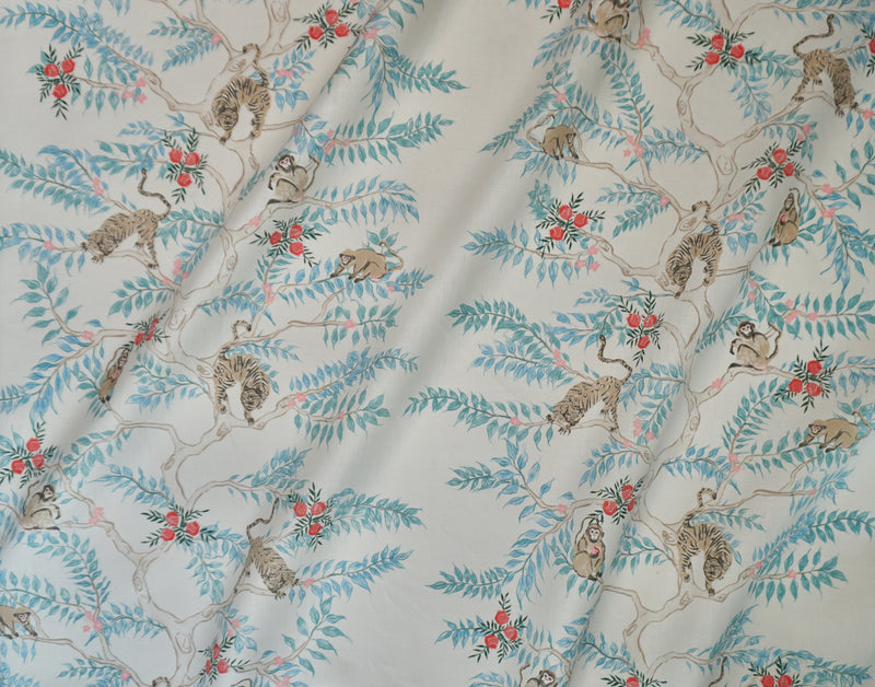 Monkey and Tiger Fabric in Day