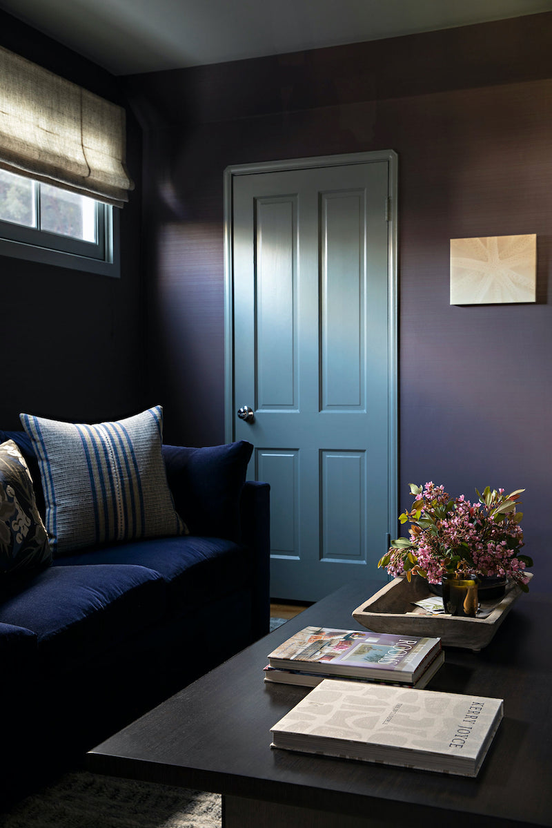 Painted Strie in Eggplant, Interiors by Lucas Studio Inc, Photo by Karyn Millet