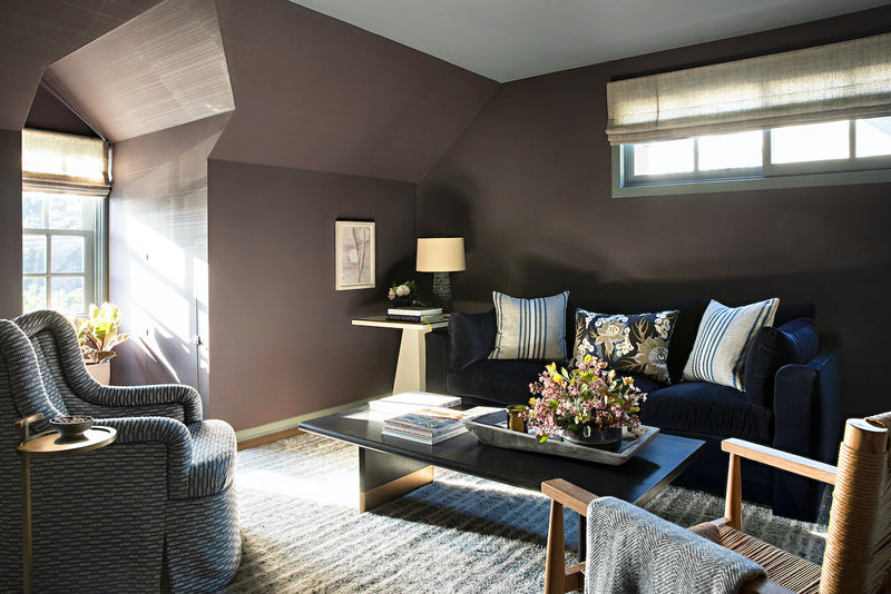 Painted Strie in Eggplant, Interiors by Lucas Studio Inc, Photo by Karyn Millet