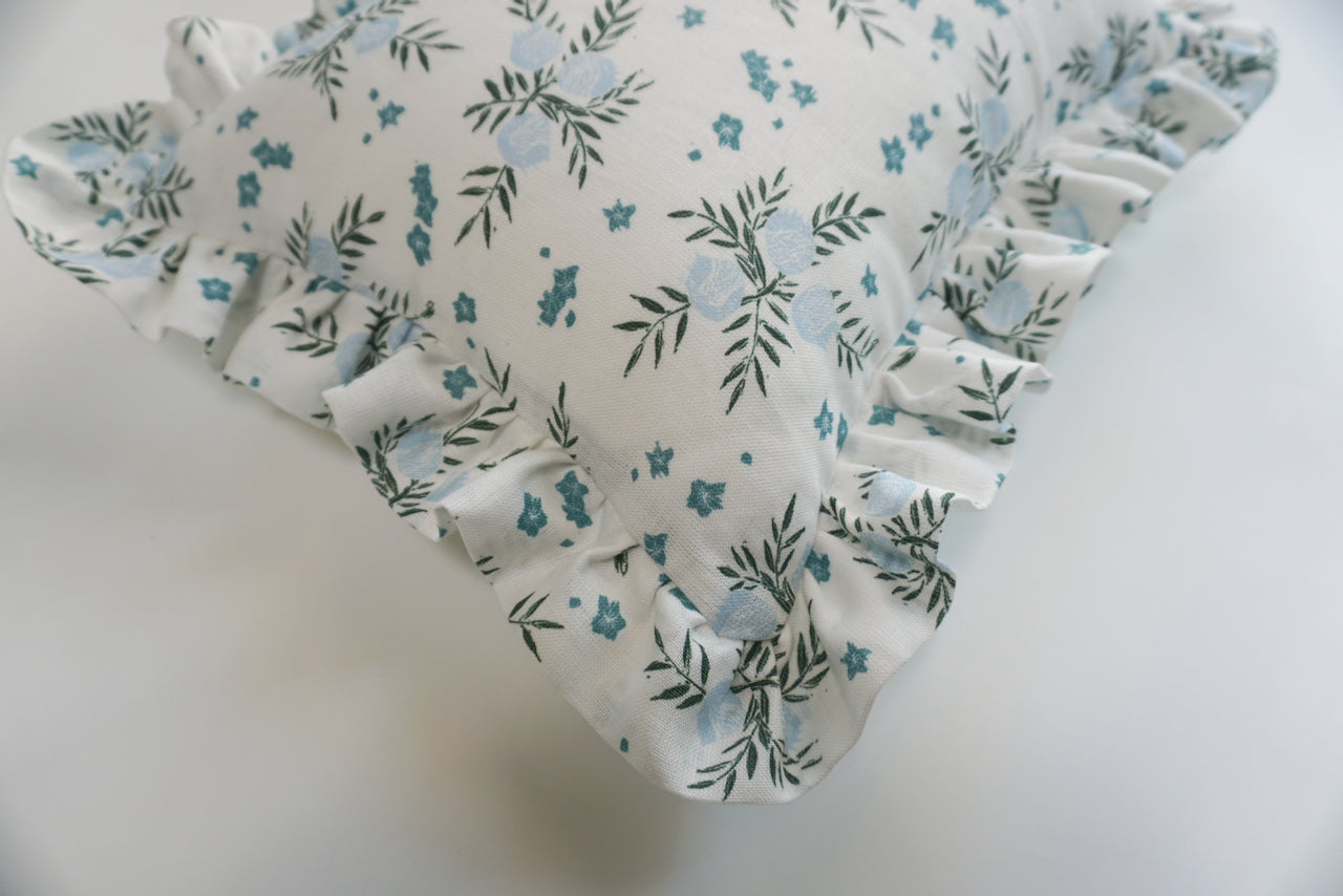 Ruffle Lumbar Pillow Pomegranate Blueberry Krane Home