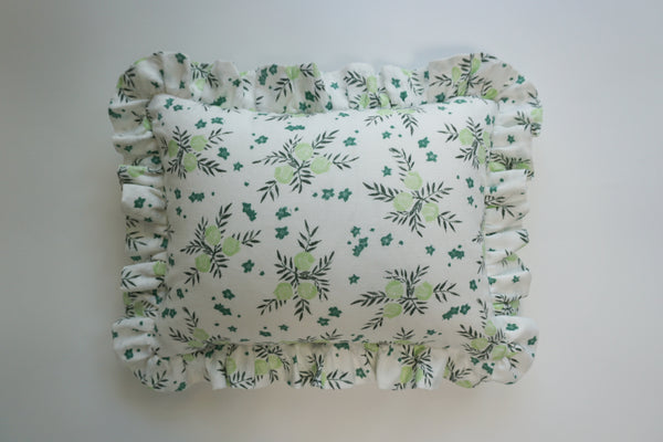 Ruffle Lumbar Pillow Pomegranate Celery