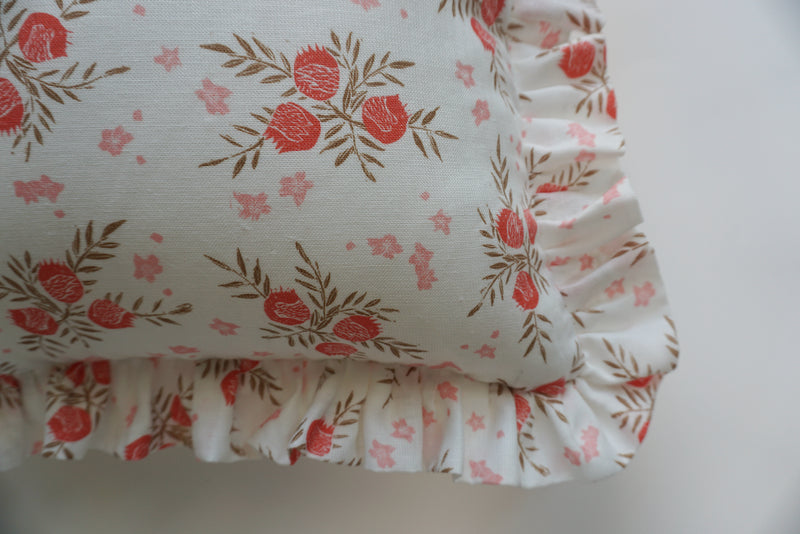 Ruffle Lumbar Pillow Pomegranate Strawberry