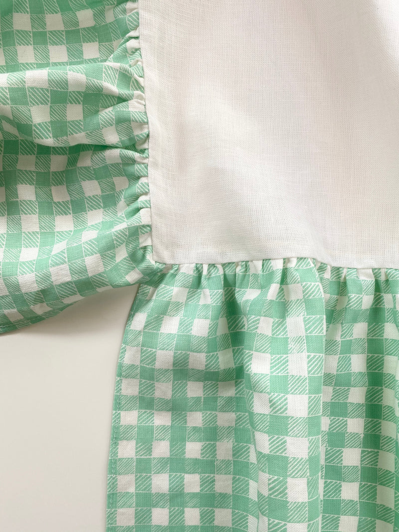 Ruffle Crib Skirt Gingham Green