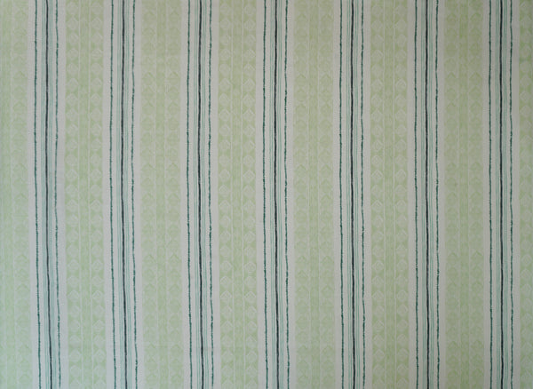 Block Print Stripe Fabric in Celery