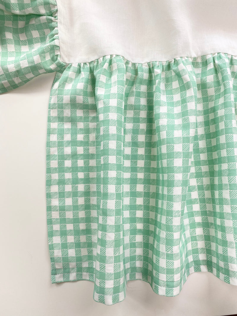 Ruffle Crib Skirt Gingham Green