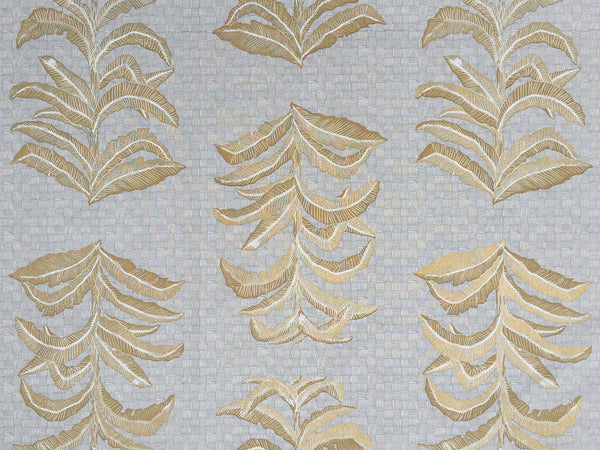 Banana Leaf Fabric in French Grey