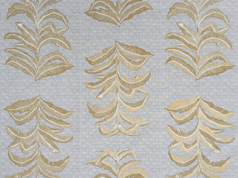 Banana Leaf Fabric in French Grey