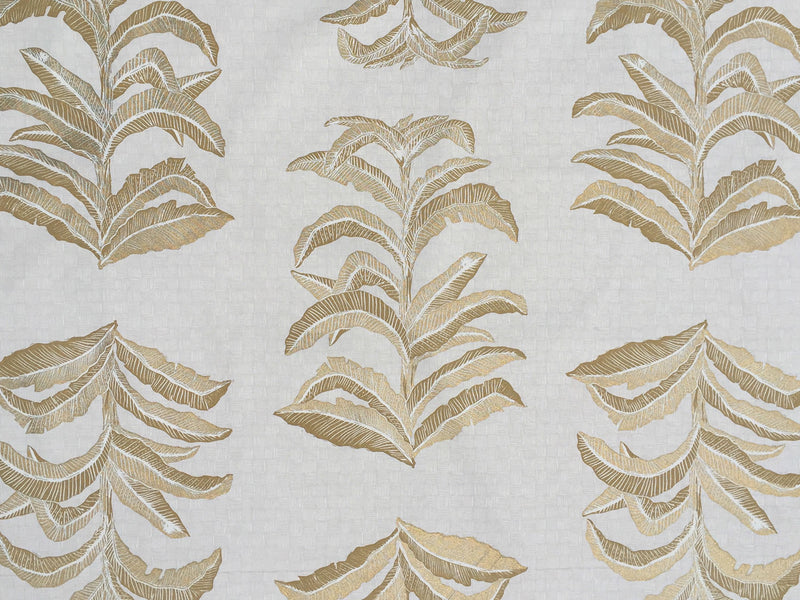 Banana Leaf Fabric in Gold