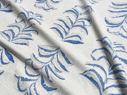 Banana Leaf Fabric in Navy