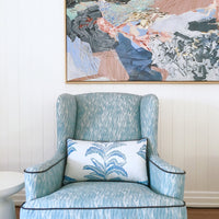 Banana Leaf Fabric in Sapphire