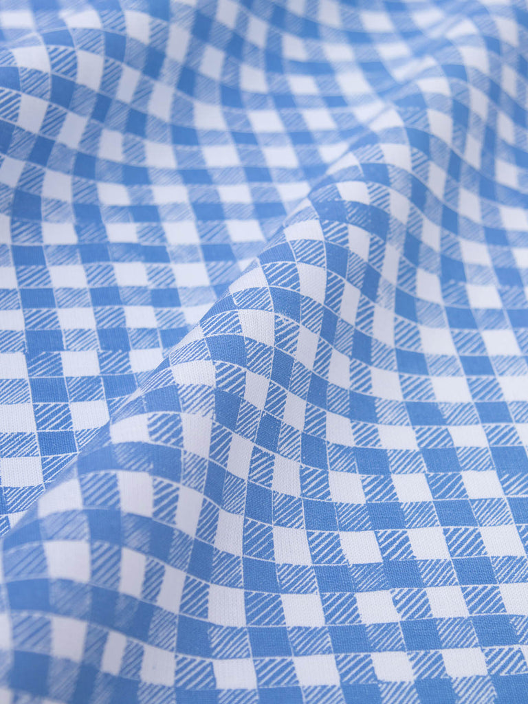 Homescapes Copricuscino Gingham Check – 100% Cotone – Quadri Blu E Bianco – 30x50 Cm – Lavabile In Lavatrice