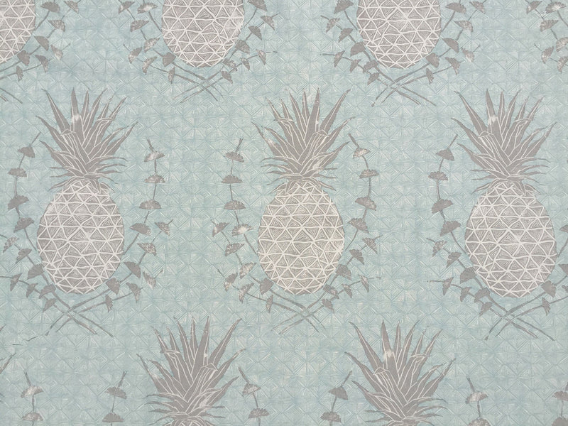 Royal Pineapple Fabric in Celadon