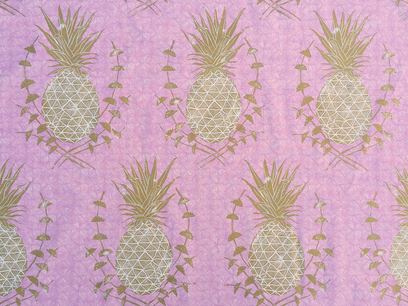 Royal Pineapple Fabric in Pink