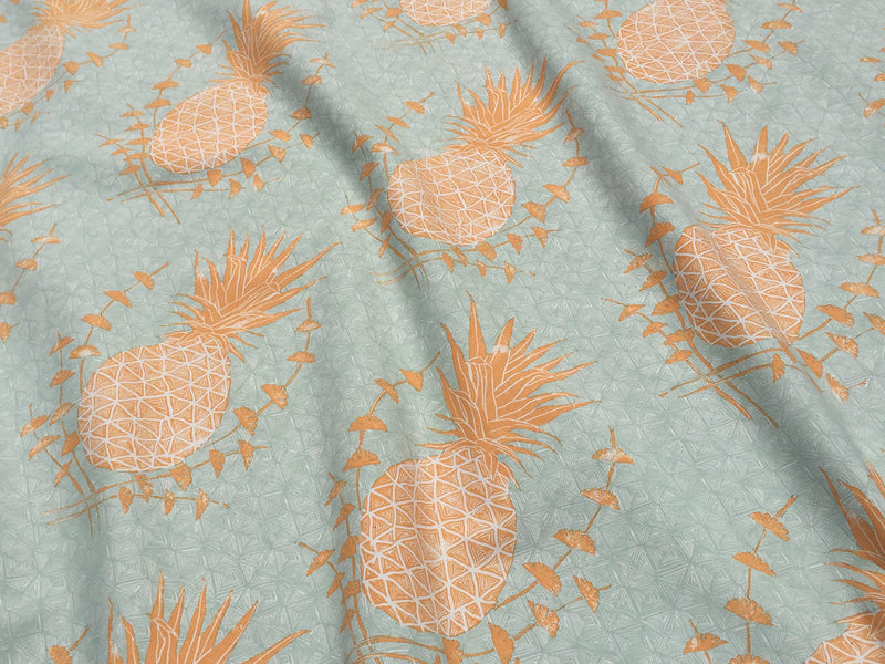 Royal Pineapple Fabric in Saffron