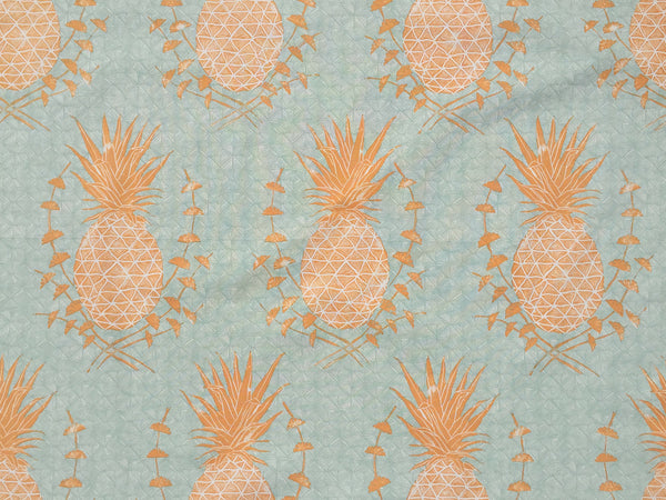 Royal Pineapple Fabric in Saffron