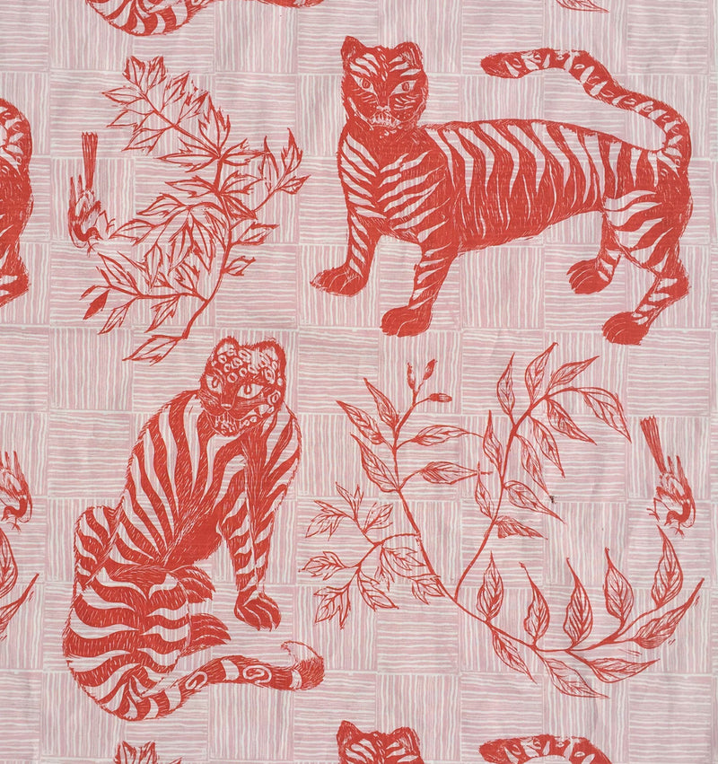Tiger & Magpie Fabric in Carmine