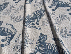 Tiger & Magpie Fabric in Deep Blue