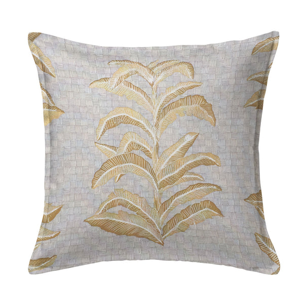 Banana Leaf Pillow in French Grey