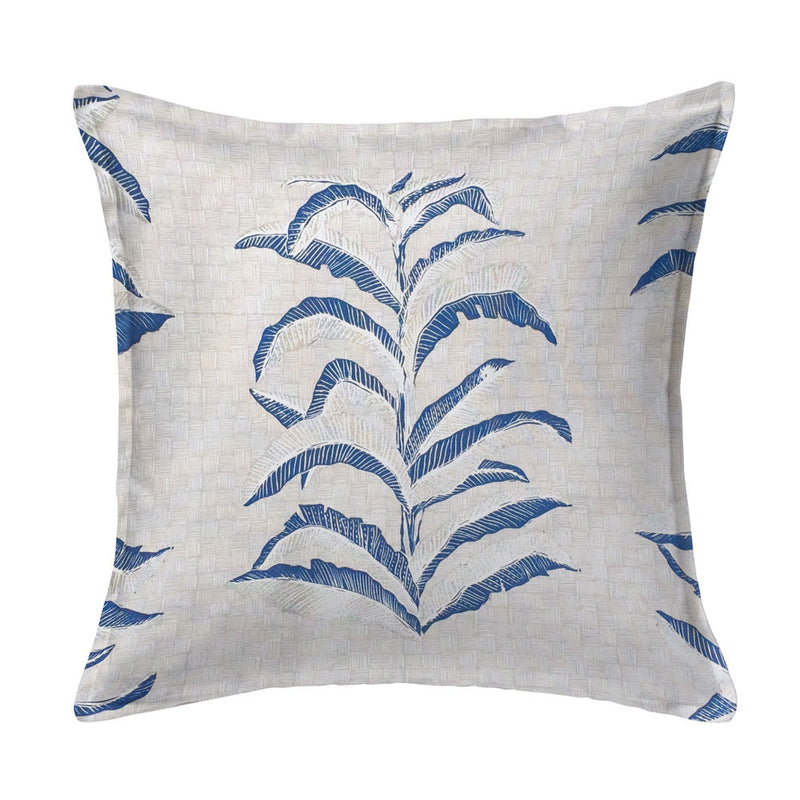 Banana Leaf Pillow in Navy