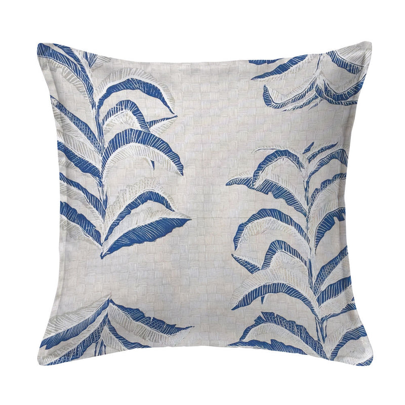 Banana Leaf Pillow in Navy