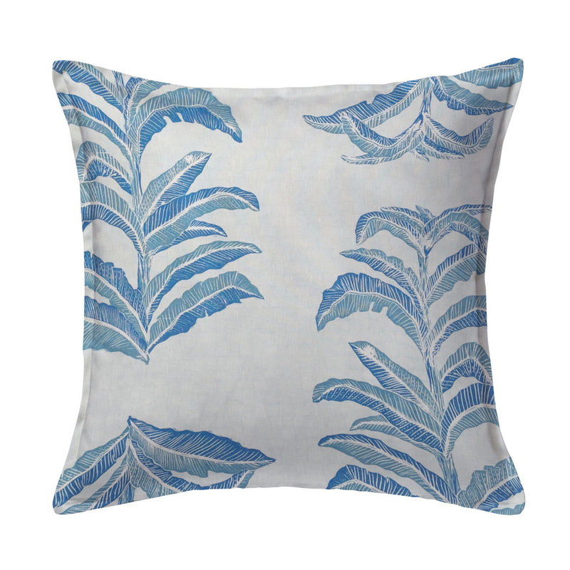 Banana Leaf Pillow in Sapphire